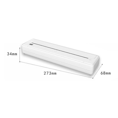 A4-XZ 203DPI A4 Home Portable Smart Wireless Inkless Thermal Printer, White, Black