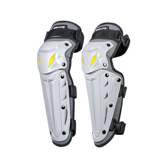 SULAITE Équipement de protection respirant pour moto et activités de plein air, 2 genouillères grises / ensemble, 2 coudières grises / ensemble