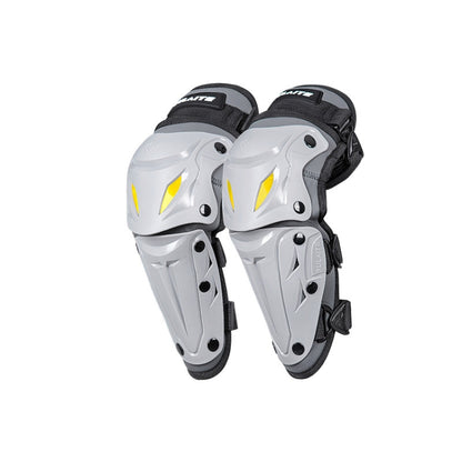 SULAITE Motorcycle Outdoor Riding Breathable Protective Equipment, 2pcs /Set Knee Pads Gray, 2pcs /Set Elbow Pads Gray