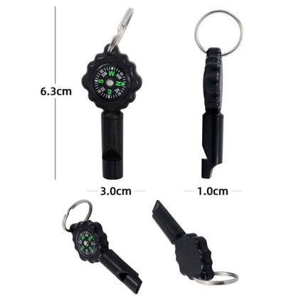 Sifflet Boussole 2 En 1 Survie Extérieure, Sifflet Boussole En Plastique Avec Boucle D'alpinisme, WH-2