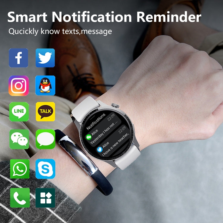 F207 Smart Watch 1.35-Inch Narrow Edge Screen Supports Bluetooth Calls / 24H Health Monitoring / 150+ Sports Modes, Black Silicone, Silver Gray Silicone, Black Milan, Silver Milan, Black 3-Beads Steel, Silver 3-Beads Steel, Black Brown Leather         ...