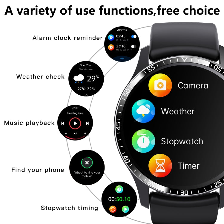 F207 Smart Watch 1.35-Inch Narrow Edge Screen Supports Bluetooth Calls / 24H Health Monitoring / 150+ Sports Modes, Black Silicone, Silver Gray Silicone, Black Milan, Silver Milan, Black 3-Beads Steel, Silver 3-Beads Steel, Black Brown Leather         ...