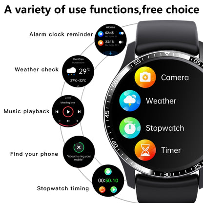 F207 Smart Watch 1.35-Inch Narrow Edge Screen Supports Bluetooth Calls / 24H Health Monitoring / 150+ Sports Modes, Black Silicone, Silver Gray Silicone, Black Milan, Silver Milan, Black 3-Beads Steel, Silver 3-Beads Steel, Black Brown Leather         ...