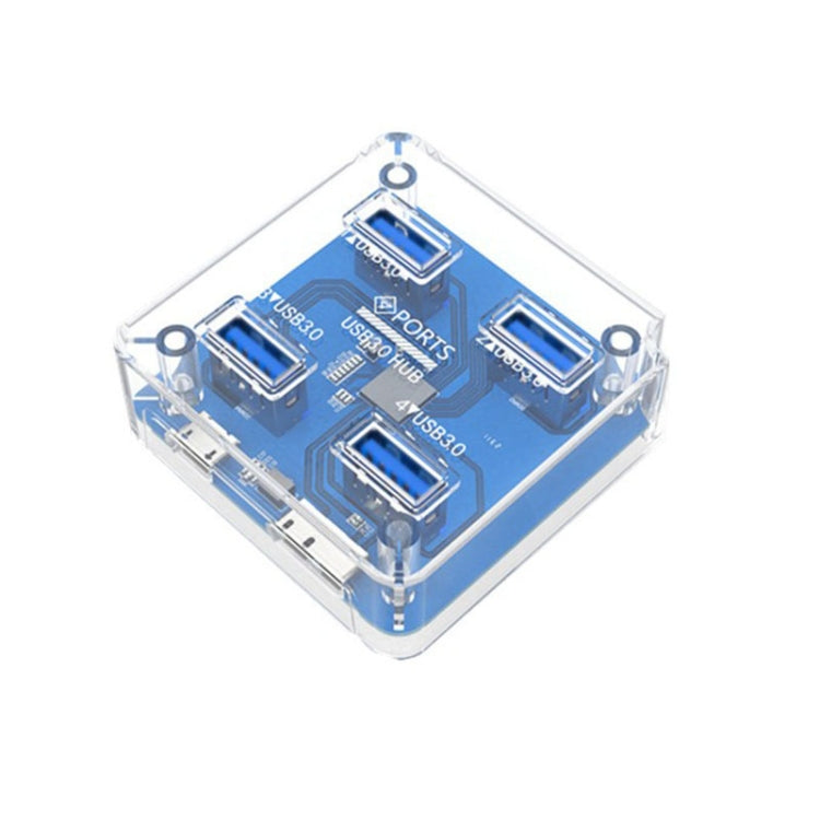 4 x USB 3.0 HUB 5Gbps Transparent Docking Station USB Adapter Splitter, Square, Rectangle