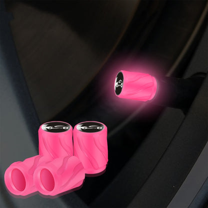 4pcs /Set Luminous Car Motorcycle Tire Modified Valve Cap, Orange Red White Skull, Orange Red Black Flag, Orange Red Red Skull, Orange Red Sports Car, Pink White Skull, Pink Black Flag, Pink Red Skull, Pink Sports Car, Yellow White Skull               ...
