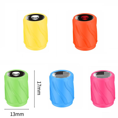 4pcs /Set Luminous Car Motorcycle Tire Modified Valve Cap, Orange Red White Skull, Orange Red Black Flag, Orange Red Red Skull, Orange Red Sports Car, Pink White Skull, Pink Black Flag, Pink Red Skull, Pink Sports Car, Yellow White Skull               ...