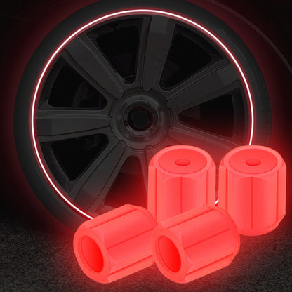 5packs Luminous Car Motorcycle Tire Valves, Green, Yellow, Blue, Pink, Red, Orange