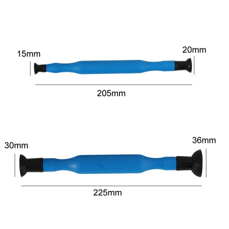 2pcs /Set Outil de réparation automobile pour rodage de soupape manuelle à ventouse, bleu, jaune