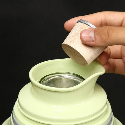 Hot Water Bottle Insulated Kettle Plug Wooden Stopper Thermo Flask Lid