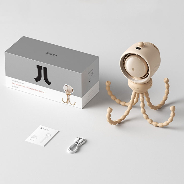 JisuLife Ventilateur de Poussette Life2S Haute Vitesse Économie d'Énergie Mini Ventilateur de Poussette Octopus Sans Lames Tête Pivotante Ventilateur Purificateur d'Air, Life2S