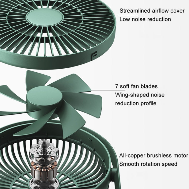 JisuLife FA19 Ventilateur de bureau sans fil rechargeable 4000mAh Mini Ventilateur Portable Silencieux
