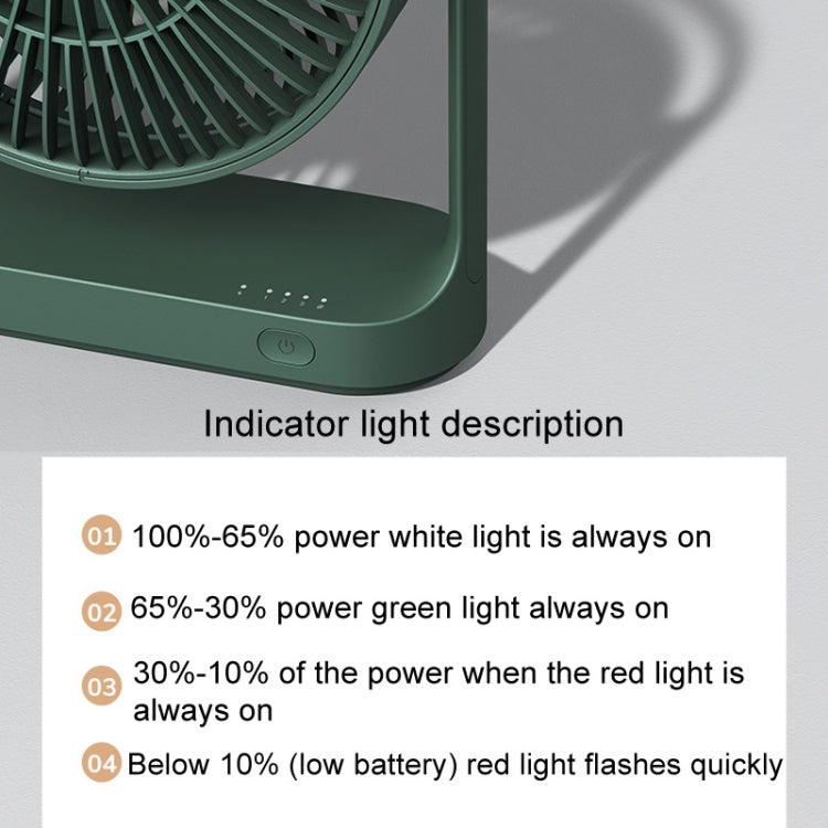 JisuLife FA19 Ventilateur de bureau sans fil rechargeable 4000mAh Mini Ventilateur Portable Silencieux