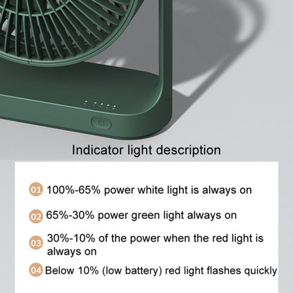 JisuLife FA19 Ventilateur de bureau sans fil rechargeable 4000mAh Mini Ventilateur Portable Silencieux