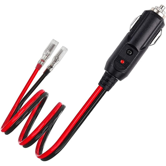Prise allume-cigare avec fusible 16AWG 15A 12V/24V et câble, 1 paire
