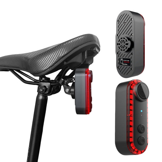Feu arrière d'avertissement de vélo Caméra WiFi 1080P Enregistreur Étanche Feu arrière de bicyclette pour le cyclisme, Support rotatif, Support à pince, Sangle de fixation, Support de rétroviseur, Support de tube de selle
