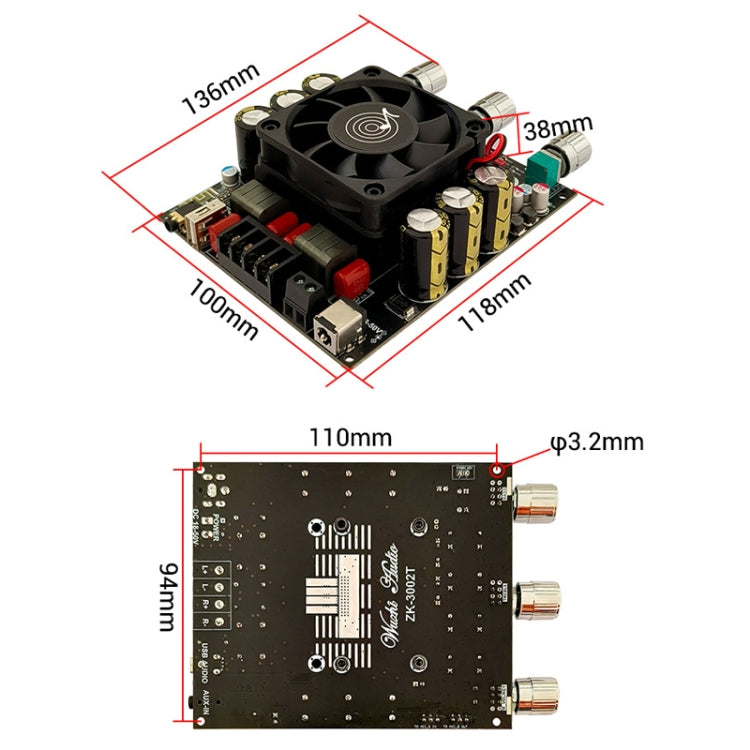 HIFI Dual-Channel High-Power TPA3255 Digital Amplifier Board