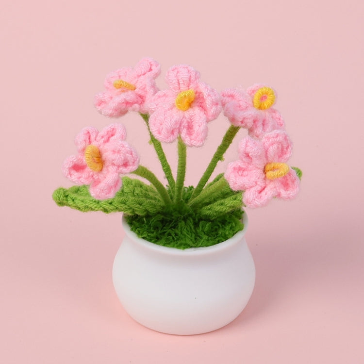 Crochet Wool Plants Faux Flowers Study Room Desktop Ornament Graduation Gift, Sunflower, 2-head Sunflower, White Forget-me-not, Pink Forget-me-not, Blue Forget-me-not, White Lily Of The Valley, Pink Lily Of The Valley, Blue Lily Of The Valley