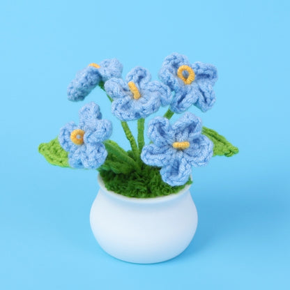 Crochet Wool Plants Faux Flowers Study Room Desktop Ornament Graduation Gift, Sunflower, 2-head Sunflower, White Forget-me-not, Pink Forget-me-not, Blue Forget-me-not, White Lily Of The Valley, Pink Lily Of The Valley, Blue Lily Of The Valley