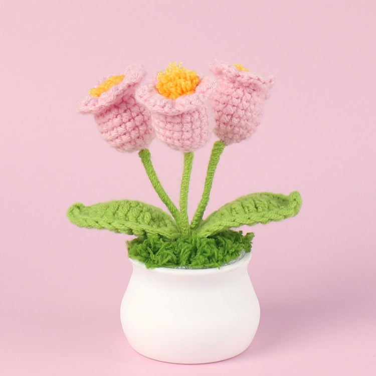 Crochet Wool Plants Faux Flowers Study Room Desktop Ornament Graduation Gift, Sunflower, 2-head Sunflower, White Forget-me-not, Pink Forget-me-not, Blue Forget-me-not, White Lily Of The Valley, Pink Lily Of The Valley, Blue Lily Of The Valley