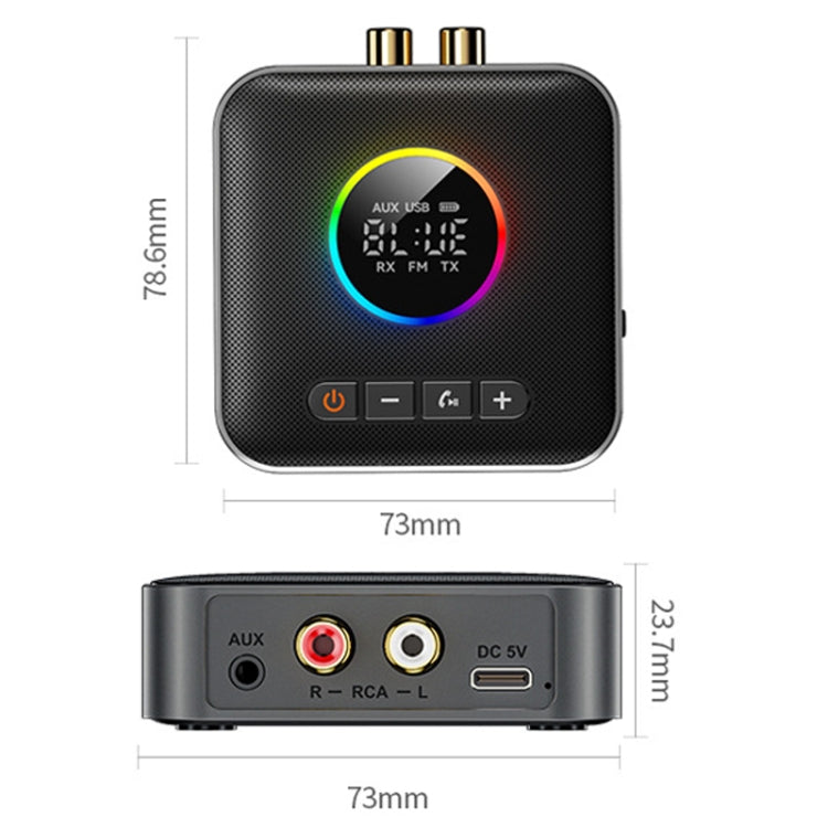 OMS-M10 Bluetooth 5.4 Adapter Audio Receiver FM Transmitter U Disk 3 In 1, OMS-M10