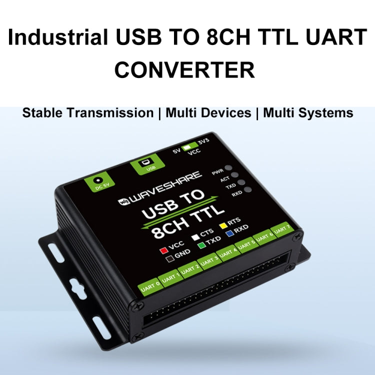 Module de conversion série USB vers TTL UART industriel Waveshare 27076, 27076