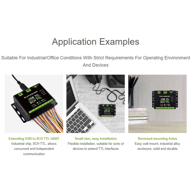 Module de conversion série USB vers TTL UART industriel Waveshare 27076, 27076