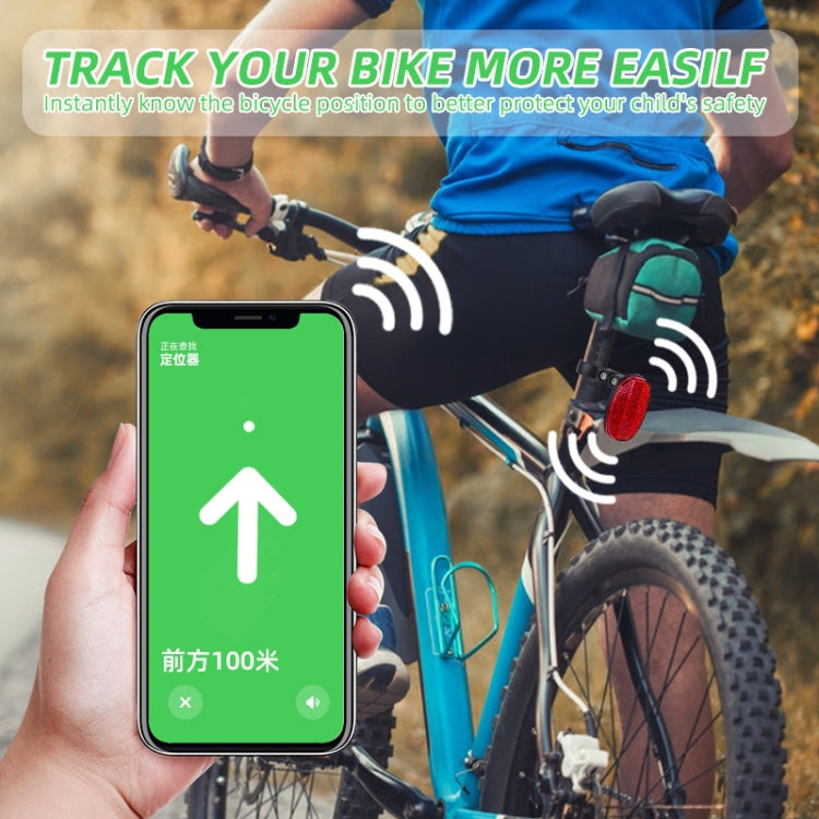 For AirTag Tracker Bicycle Anti-theft Taillight Road Bike Seat Tube Reflective Hidden Mount, Tail Light Oval