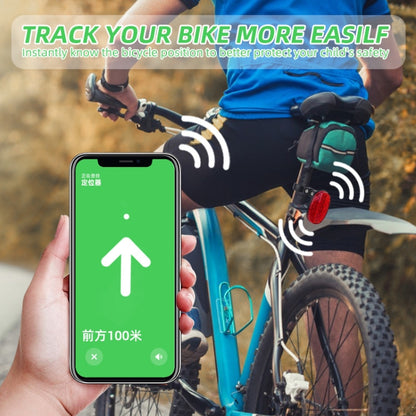 For AirTag Tracker Bicycle Anti-theft Taillight Road Bike Seat Tube Reflective Hidden Mount, Tail Light Oval