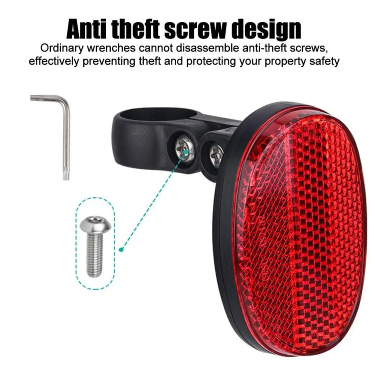 For AirTag Tracker Bicycle Anti-theft Taillight Road Bike Seat Tube Reflective Hidden Mount, Tail Light Oval