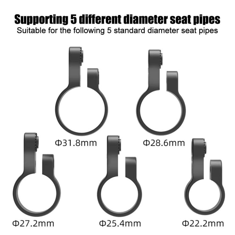 For AirTag Tracker Bicycle Anti-theft Taillight Road Bike Seat Tube Reflective Hidden Mount, Tail Light Oval