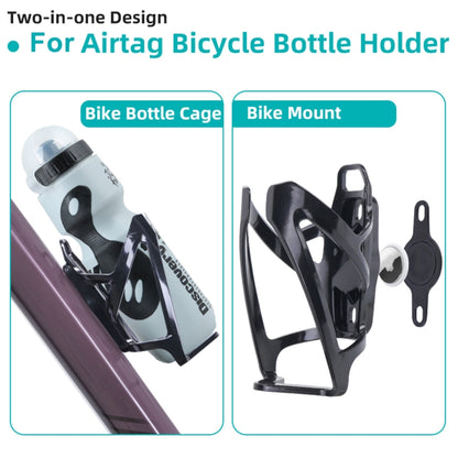 For AirTag Locator Bike Kettle Stand Water Bottle Cage Anti-Lost GPS Location Case, Front Cover, Rear Cover