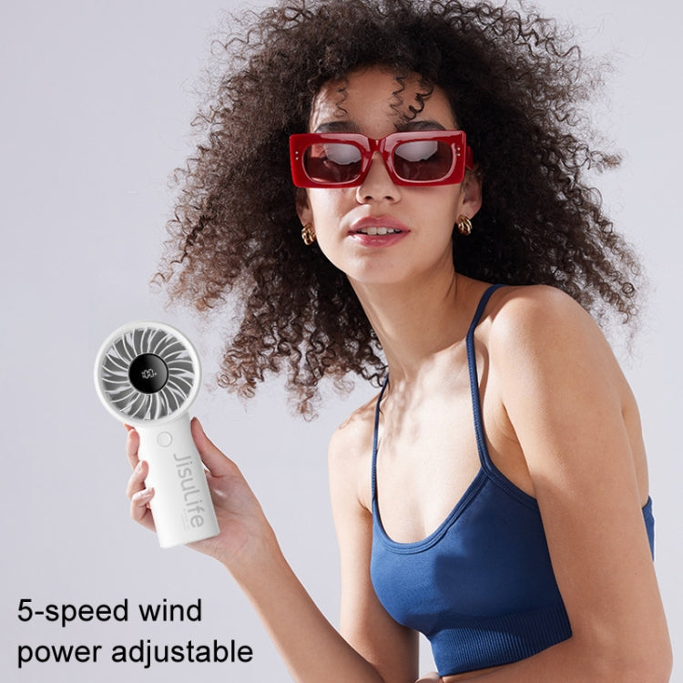 Mini ventilateur portable rechargeable JisuLife Life4, gris 3600 mAh, noir 3600 mAh, rose 3600 mAh, gris 5000 mAh, noir 5000 mAh, rose 5000 mAh
