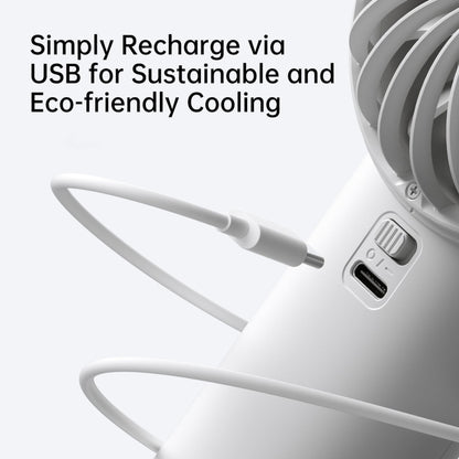 Mini ventilateur portable rechargeable JisuLife Life4, gris 3600 mAh, noir 3600 mAh, rose 3600 mAh, gris 5000 mAh, noir 5000 mAh, rose 5000 mAh