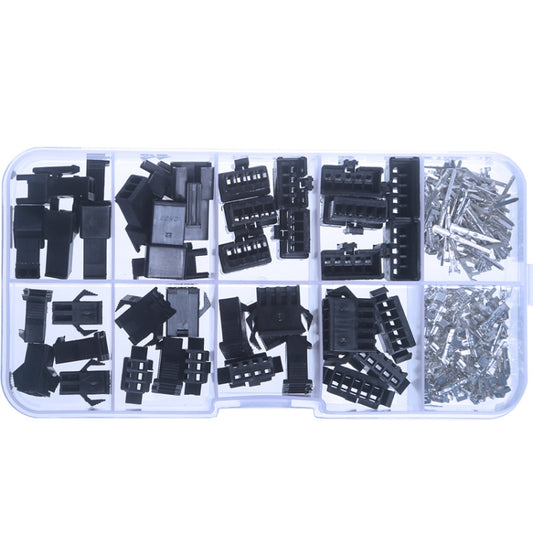 200 pièces/boîte Connecteurs adaptateurs JST-SM à pas de 2.54 mm, 2/3/4/5 broches mâles/femelles