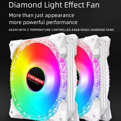 COOLMOON AS360 Magic Diamond Edition Computer Cooler ARGB Water Cooling Light Integrated CPU Radiator