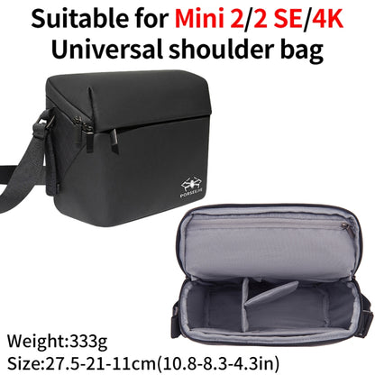 For DJI Mini 4K / Mini 2 SE / Mini 2 Portable Waterproof Shoulder Bag Messenger Bag, Mini 4K  Black