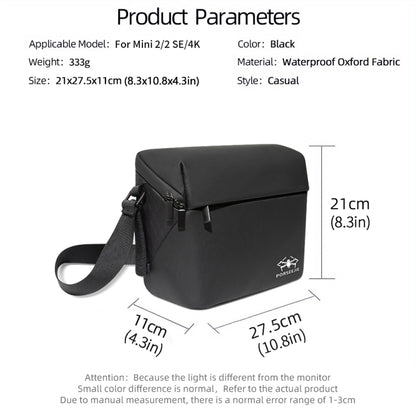 For DJI Mini 4K / Mini 2 SE / Mini 2 Portable Waterproof Shoulder Bag Messenger Bag, Mini 4K  Black