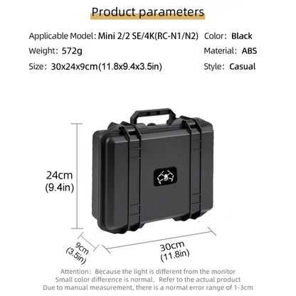 For DJI Mini 4K / Mini 2 SE / Mini 2 Suitcase Explosion-Proof Box Compatible With RC-N1 / N2, RC-N1 / N2 Black