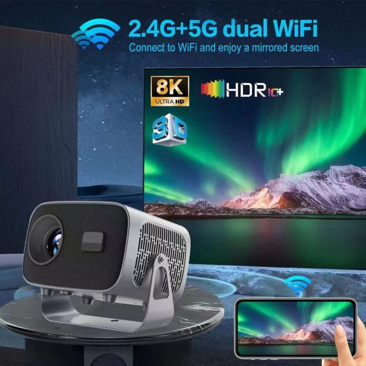 Projecteur portable intelligent Android 4K A10, prise US, prise UK, prise EU, prise AU