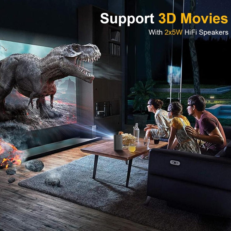 TOUMEI C900 Outdoor Portable Built-In Battery 4K HD Home Music Projector