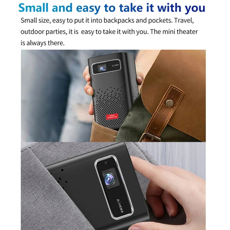 TOUMEI C900 Projecteur de musique domestique 4K HD portable d'extérieur avec batterie intégrée, prise US, prise EU, prise UK