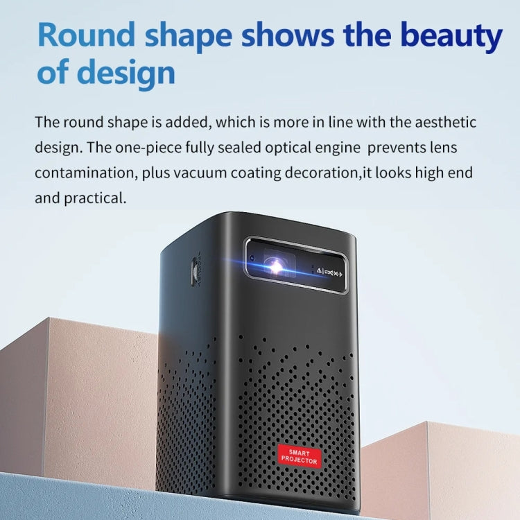 TOUMEI C900 Projecteur de musique domestique 4K HD portable d'extérieur avec batterie intégrée, prise US, prise EU, prise UK