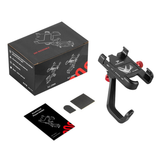 Soporte universal para teléfono de bicicleta de aleación de aluminio para bicicleta eléctrica, modelo PROMEND SJJ-297E para espejo retrovisor, modelo PROMEND SJJ-297B para soporte de manillar.