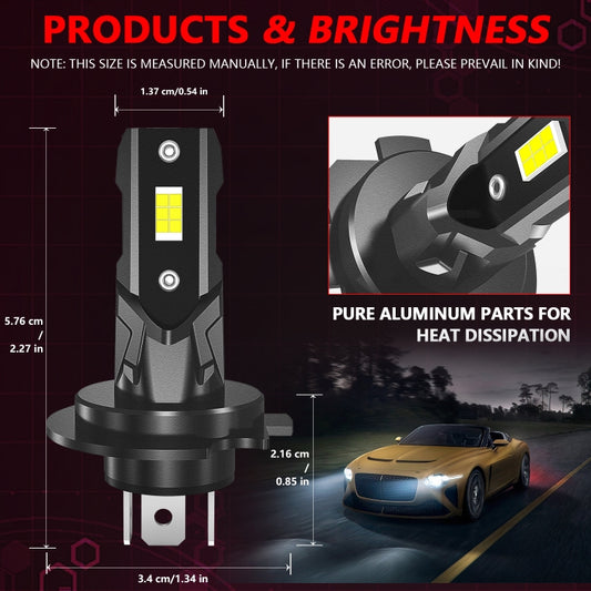 Car Universal Direct Plug LED Headlight Retrofit Bulb, H7