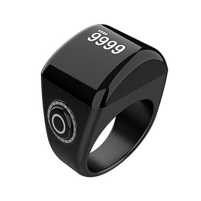 Equantu Smart Bluetooth Finger Counter Muslim Prayer Time Reminder Ring, Gold 18mm, Black 18mm, Silver 18mm, Gold 20mm, Black 20mm, Silver 20mm, Gold 22mm, Black 22mm, Silver 22mm