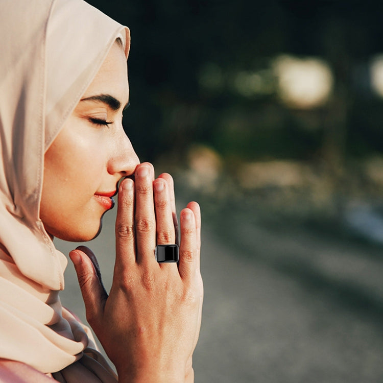 Equantu Smart Bluetooth Finger Counter Muslim Prayer Time Reminder Ring, Gold 18mm, Black 18mm, Silver 18mm, Gold 20mm, Black 20mm, Silver 20mm, Gold 22mm, Black 22mm, Silver 22mm