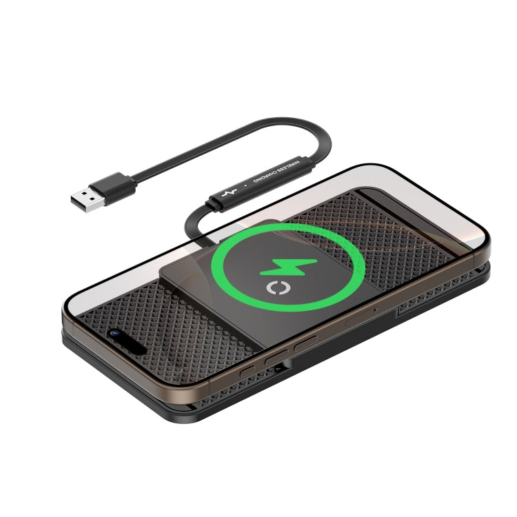 Avoid Camera Universal Car Wireless Charger Anti-slip Mat, USB Interface 1m, USB Interface 0.3m, TYPEC Interface 1m, TYPEC Interface 0.3m