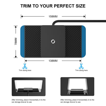 Avoid Camera Universal Car Wireless Charger Anti-slip Mat, USB Interface 1m, USB Interface 0.3m, TYPEC Interface 1m, TYPEC Interface 0.3m