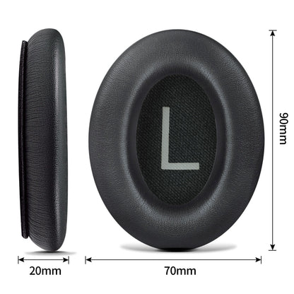 For BOSE QC45 1pair Headphone Sponge Earmuff Leather Cover, Black, White, Navy Blue, Titanium-color, Crystal Blue