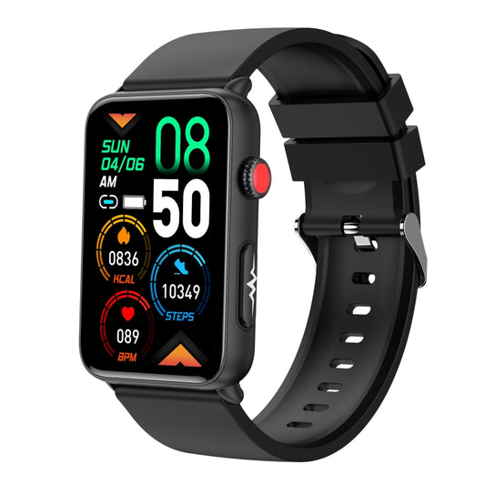 Smartwatch Ring EKG Temperatur Herzfrequenz Blutdruck Gesundheit Bluetooth Talking Watch, Silikon Schwarz, Silikon Rot, Silikon Blau, Leder Schwarz, Leder Braun